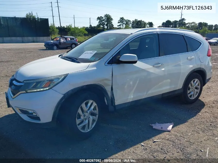 2015 Honda Cr-V Ex-L VIN: 5J6RM4H73FL126343 Lot: 40267092