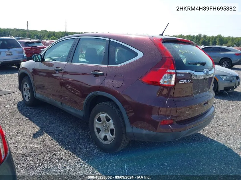 2015 Honda Cr-V Lx VIN: 2HKRM4H39FH695382 Lot: 40296852