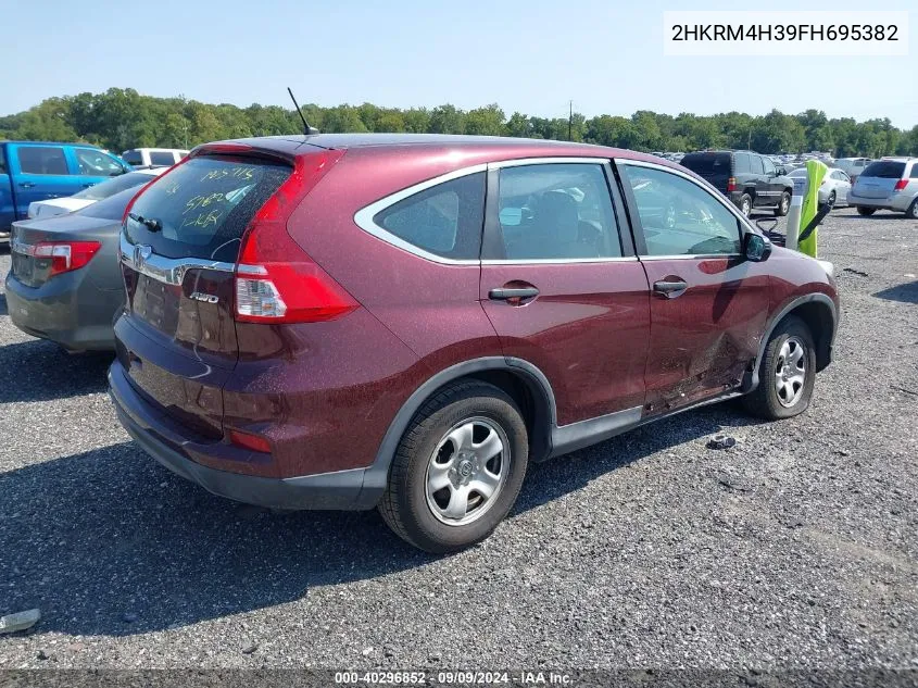 2015 Honda Cr-V Lx VIN: 2HKRM4H39FH695382 Lot: 40296852