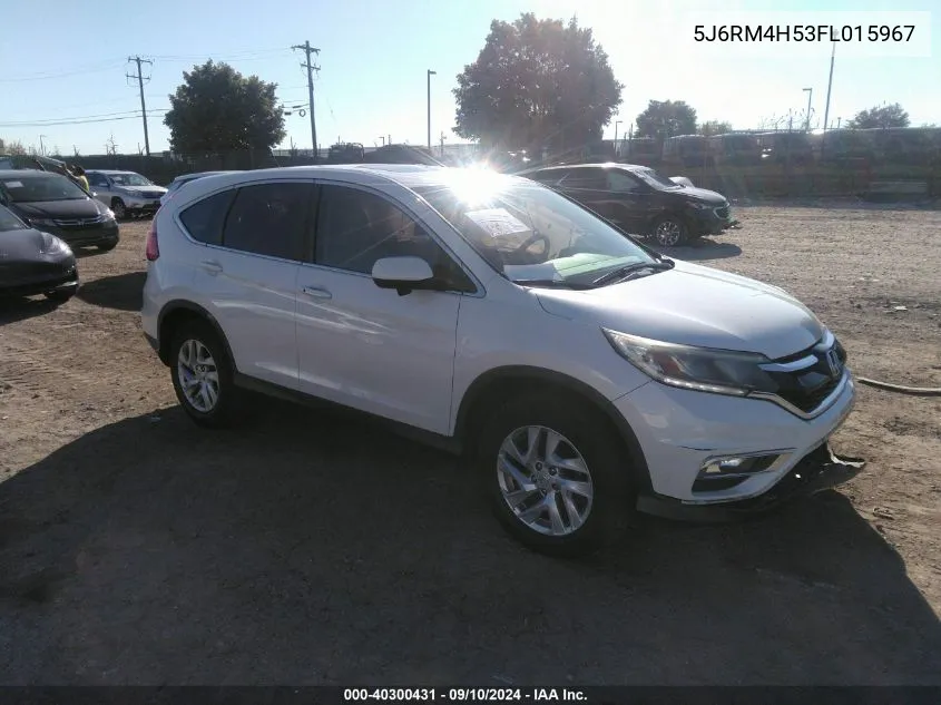 2015 Honda Cr-V Ex VIN: 5J6RM4H53FL015967 Lot: 40300431