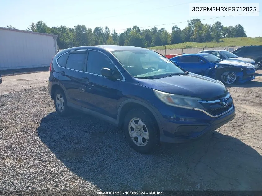 2015 Honda Cr-V Lx VIN: 3CZRM3H3XFG712025 Lot: 40301123