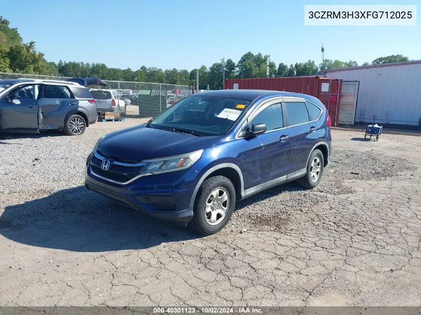 2015 Honda Cr-V Lx VIN: 3CZRM3H3XFG712025 Lot: 40301123