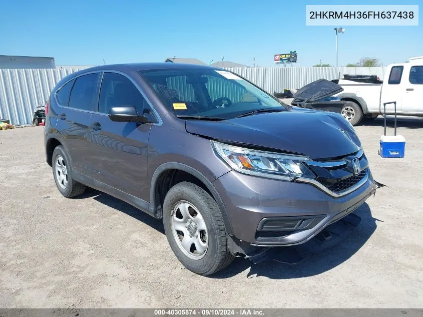 2HKRM4H36FH637438 2015 Honda Cr-V Lx