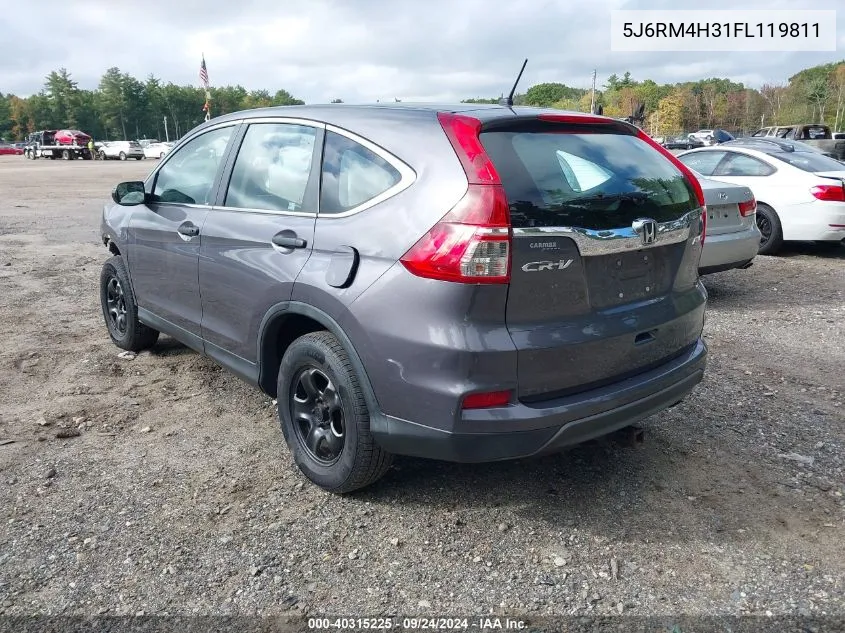 2015 Honda Cr-V Lx VIN: 5J6RM4H31FL119811 Lot: 40315225