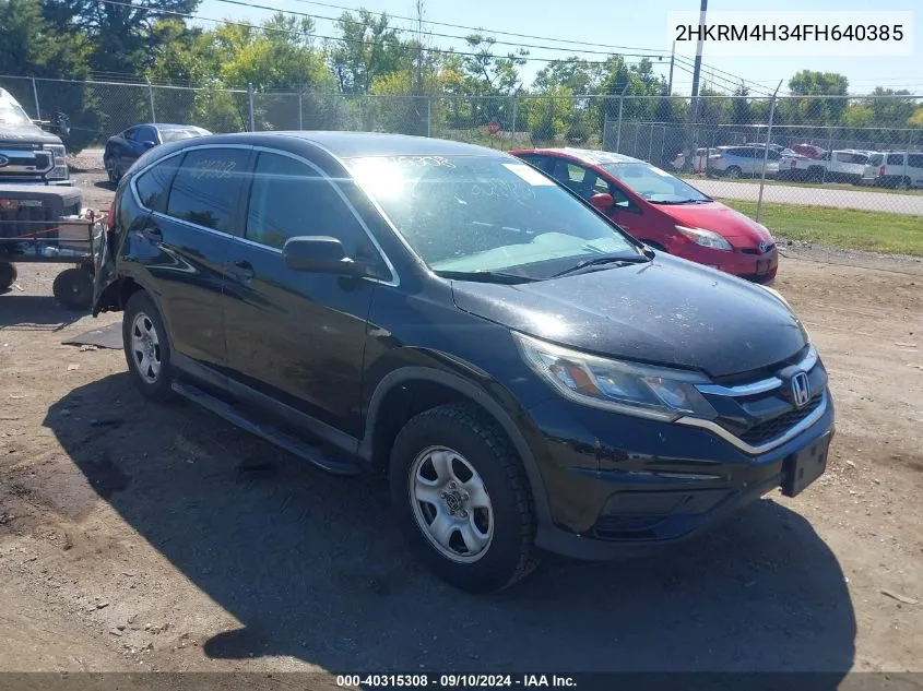 2015 Honda Cr-V Lx VIN: 2HKRM4H34FH640385 Lot: 40315308