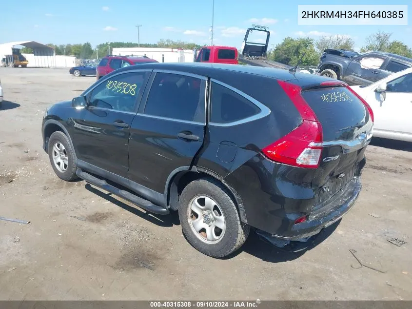 2HKRM4H34FH640385 2015 Honda Cr-V Lx