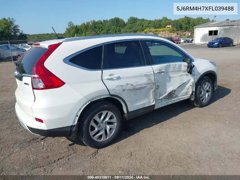 2015 Honda Cr-V Ex-L VIN: 5J6RM4H7XFL039488 Lot: 40315611