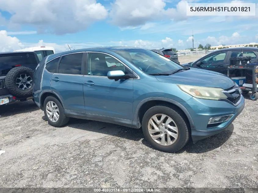 2015 Honda Cr-V Ex VIN: 5J6RM3H51FL001821 Lot: 40333174