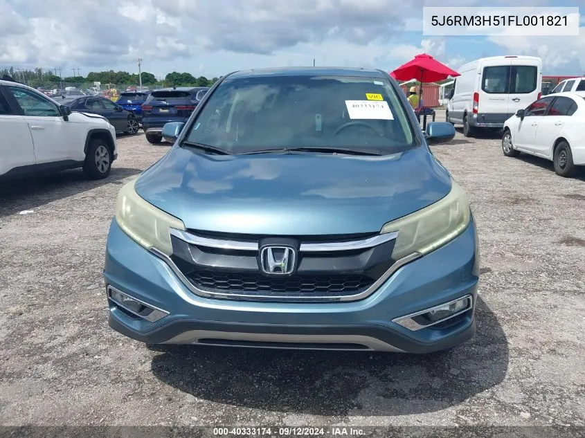 2015 Honda Cr-V Ex VIN: 5J6RM3H51FL001821 Lot: 40333174