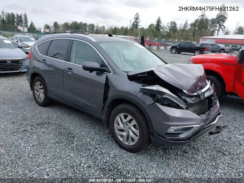 2015 Honda Cr-V Ex-L VIN: 2HKRM4H75FH631262 Lot: 40346133