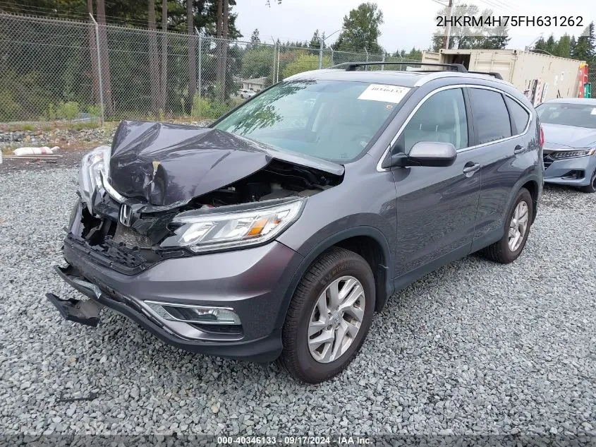 2015 Honda Cr-V Ex-L VIN: 2HKRM4H75FH631262 Lot: 40346133