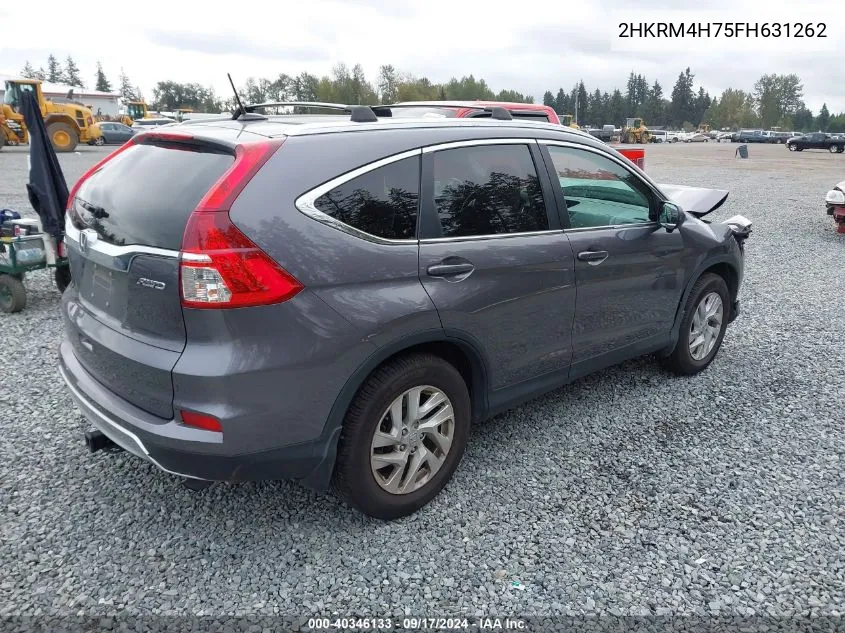 2015 Honda Cr-V Ex-L VIN: 2HKRM4H75FH631262 Lot: 40346133