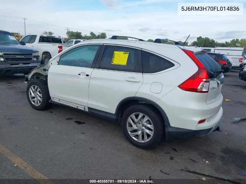 2015 Honda Cr-V Ex-L VIN: 5J6RM3H70FL014836 Lot: 40355701