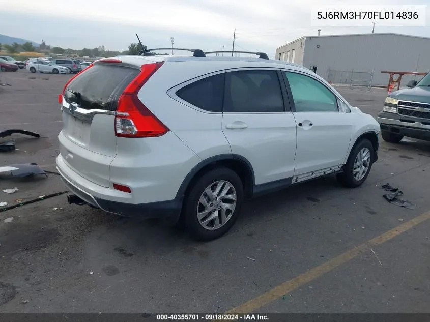 2015 Honda Cr-V Ex-L VIN: 5J6RM3H70FL014836 Lot: 40355701