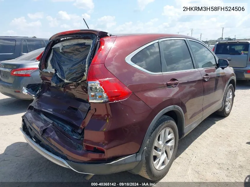 2015 Honda Cr-V Ex VIN: 2HKRM3H58FH524506 Lot: 40365142