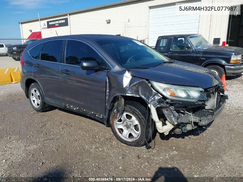 2015 Honda Cr-V Lx VIN: 5J6RM4H32FL077987 Lot: 40369476