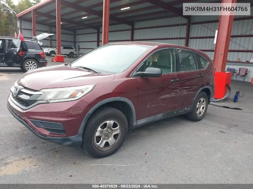 2015 Honda Cr-V Lx VIN: 2HKRM4H31FH604766 Lot: 40370929