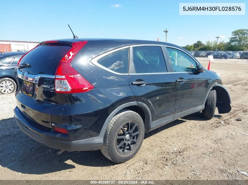 2015 Honda Cr-V Lx VIN: 5J6RM4H30FL028576 Lot: 40385737