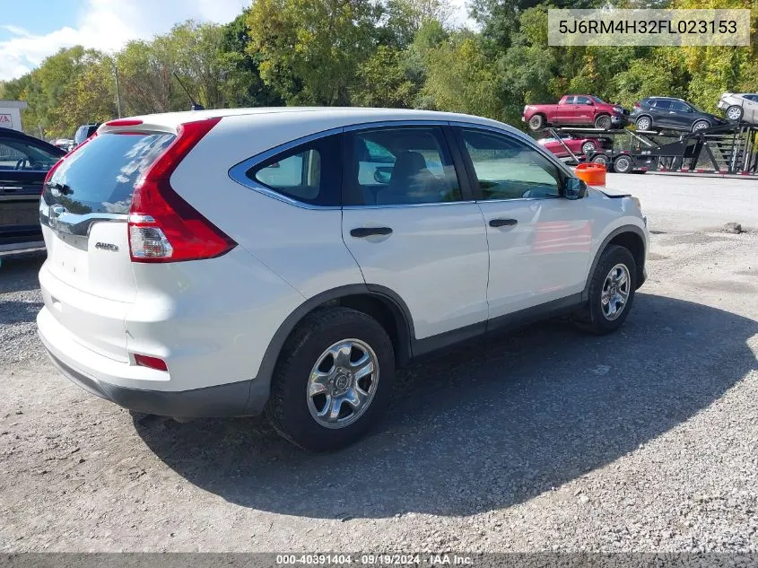 2015 Honda Cr-V Lx VIN: 5J6RM4H32FL023153 Lot: 40391404