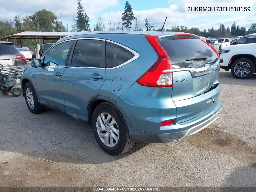 2015 Honda Cr-V Ex-L VIN: 2HKRM3H73FH518159 Lot: 40396454