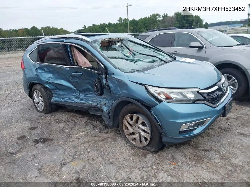 2HKRM3H7XFH533452 2015 Honda Cr-V Exl