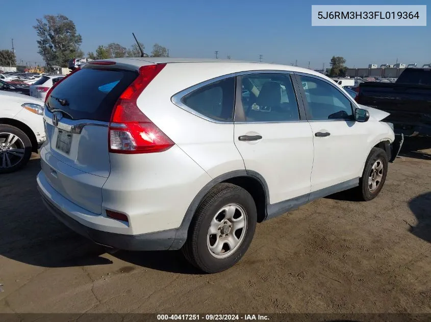 5J6RM3H33FL019364 2015 Honda Cr-V Lx