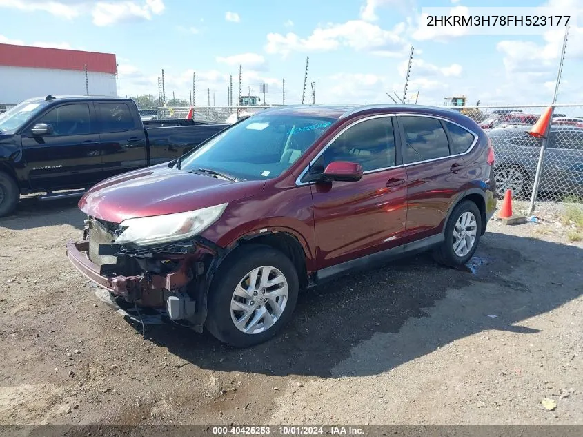 2015 Honda Cr-V Ex-L VIN: 2HKRM3H78FH523177 Lot: 40425253