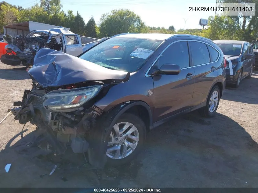 2015 Honda Cr-V Ex-L VIN: 2HKRM4H73FH641403 Lot: 40425625