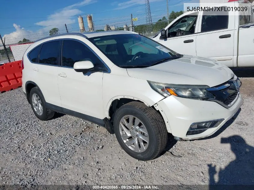 5J6RM3H7XFL019039 2015 Honda Cr-V Ex-L