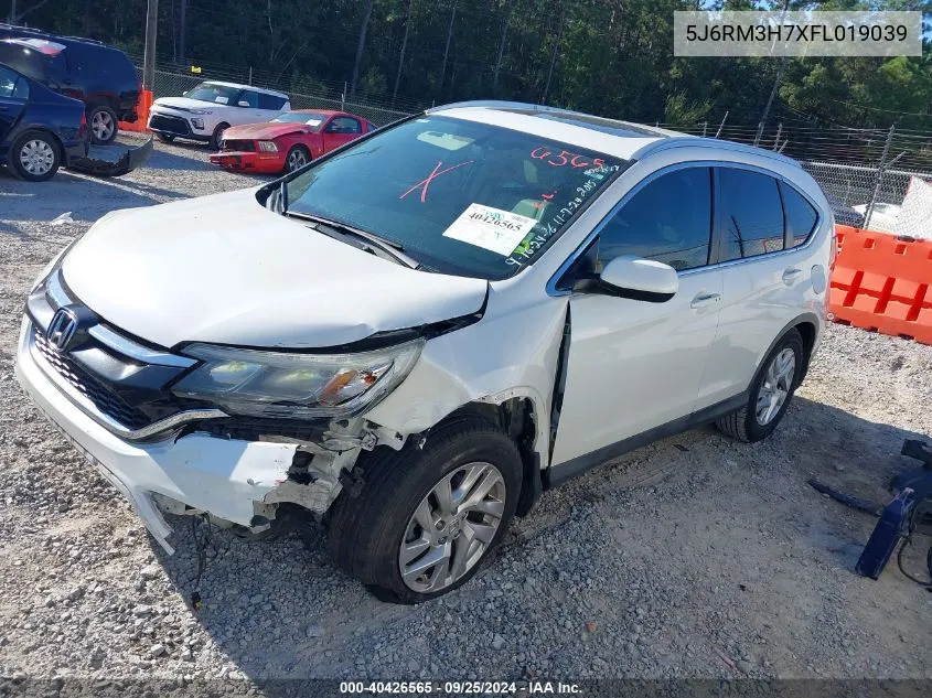 5J6RM3H7XFL019039 2015 Honda Cr-V Ex-L