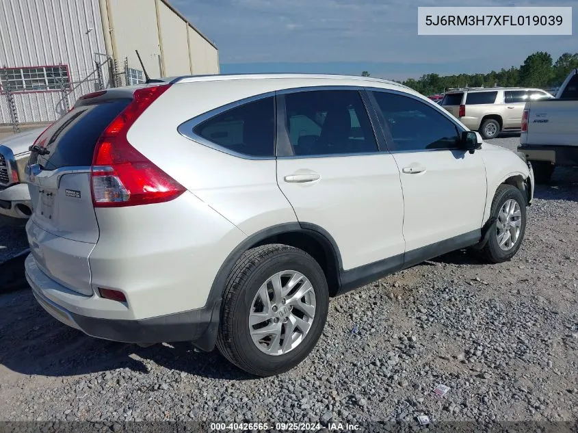 5J6RM3H7XFL019039 2015 Honda Cr-V Ex-L