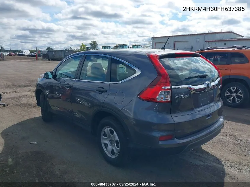 2015 Honda Cr-V Lx VIN: 2HKRM4H30FH637385 Lot: 40433707