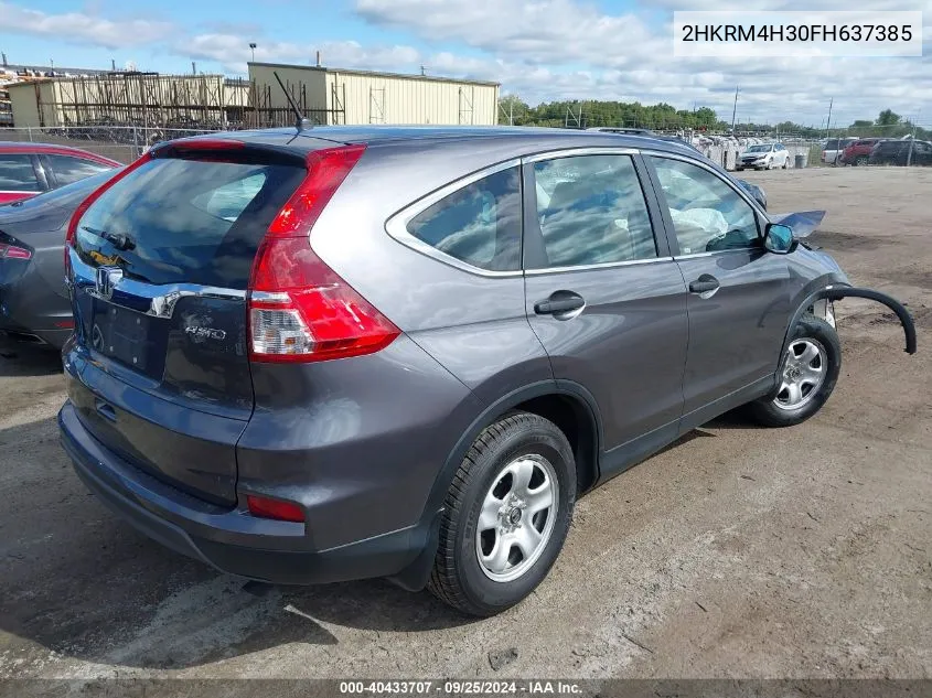 2015 Honda Cr-V Lx VIN: 2HKRM4H30FH637385 Lot: 40433707