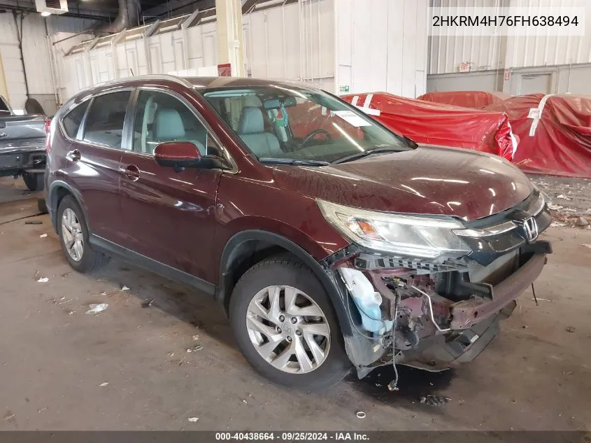 2HKRM4H76FH638494 2015 Honda Cr-V Ex-L