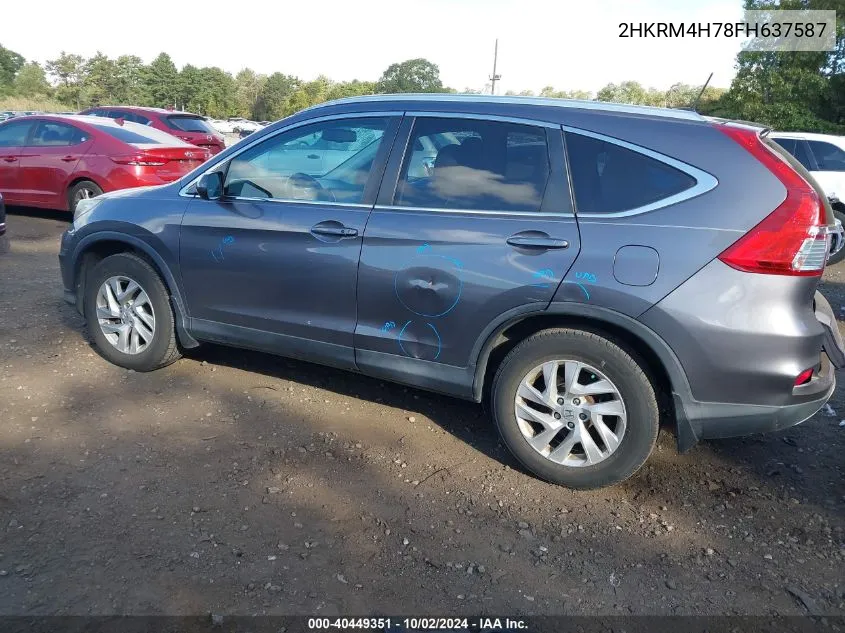 2HKRM4H78FH637587 2015 Honda Cr-V Ex-L