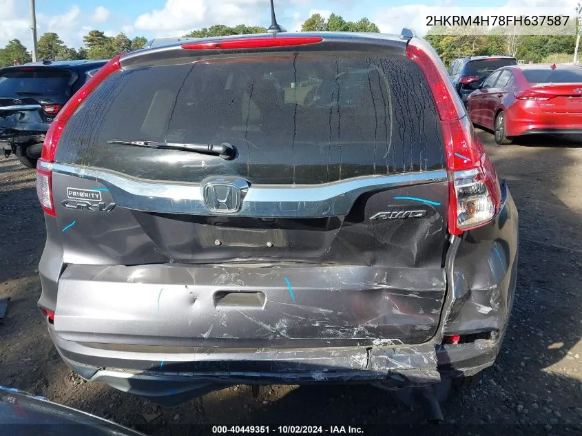 2HKRM4H78FH637587 2015 Honda Cr-V Ex-L