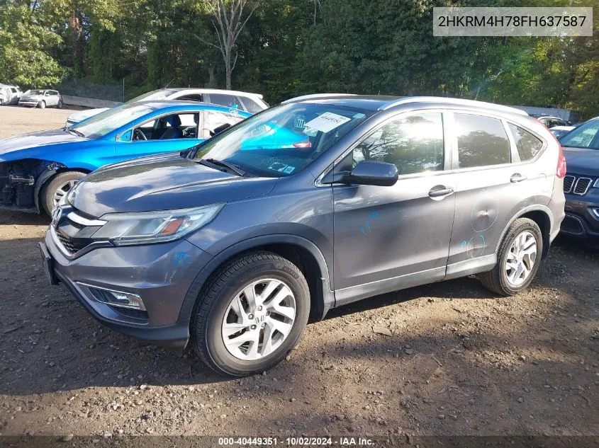 2015 Honda Cr-V Ex-L VIN: 2HKRM4H78FH637587 Lot: 40449351