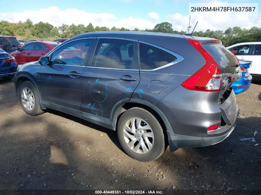 2HKRM4H78FH637587 2015 Honda Cr-V Ex-L