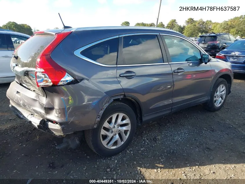 2HKRM4H78FH637587 2015 Honda Cr-V Ex-L