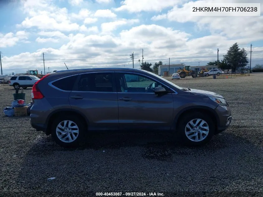 2015 Honda Cr-V Ex-L VIN: 2HKRM4H70FH706238 Lot: 40453087