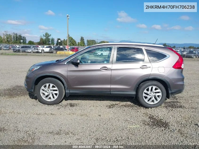 2015 Honda Cr-V Ex-L VIN: 2HKRM4H70FH706238 Lot: 40453087