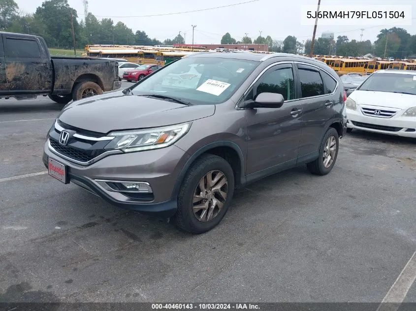 2015 Honda Cr-V Ex-L VIN: 5J6RM4H79FL051504 Lot: 40460143