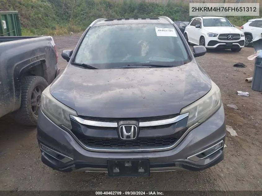 2015 Honda Cr-V Ex-L VIN: 2HKRM4H76FH651312 Lot: 40462709