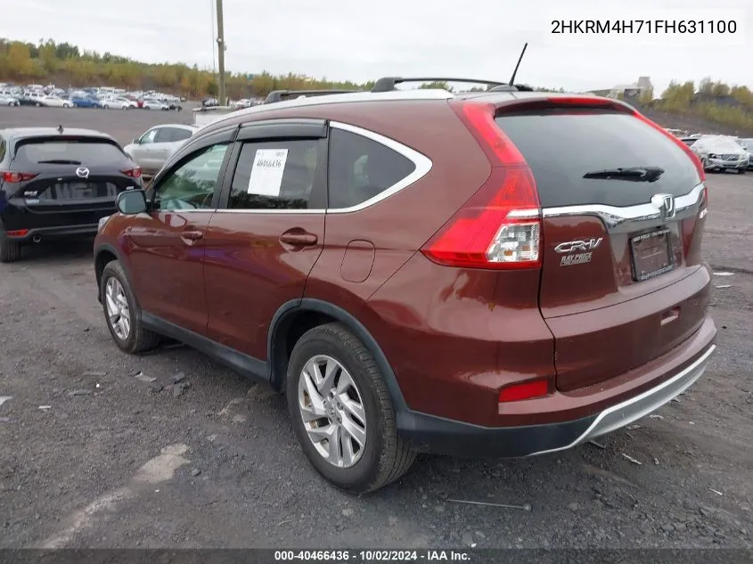 2015 Honda Cr-V Ex-L VIN: 2HKRM4H71FH631100 Lot: 40466436