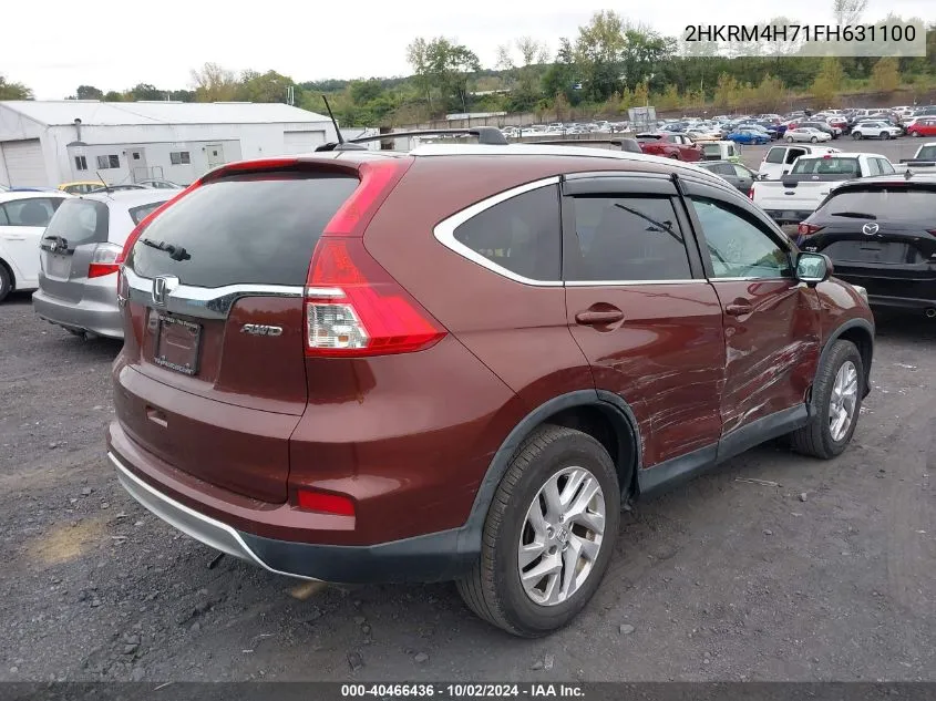 2015 Honda Cr-V Ex-L VIN: 2HKRM4H71FH631100 Lot: 40466436