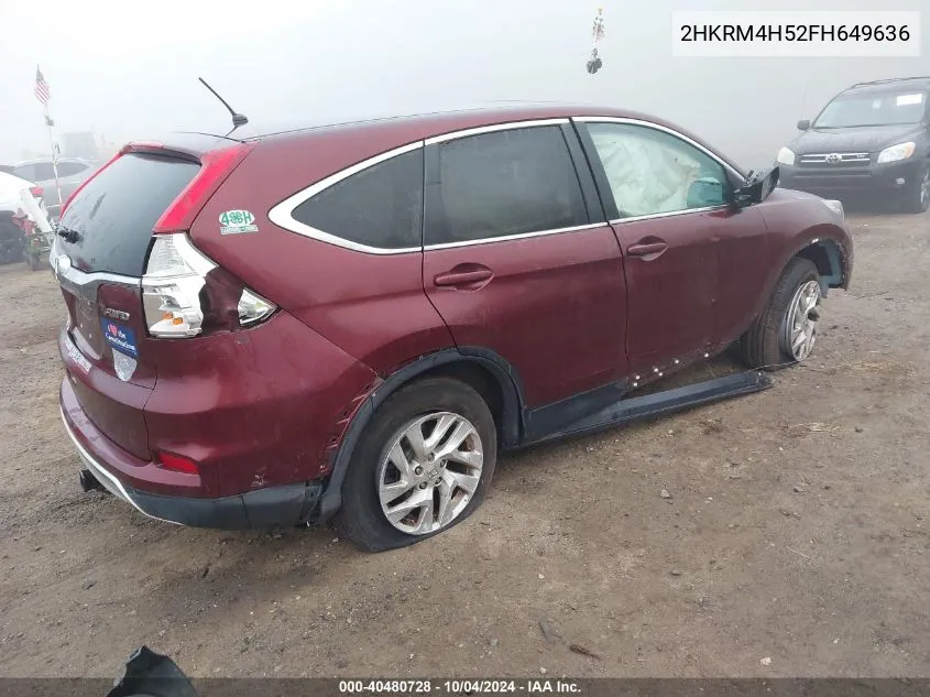 2HKRM4H52FH649636 2015 Honda Cr-V Ex