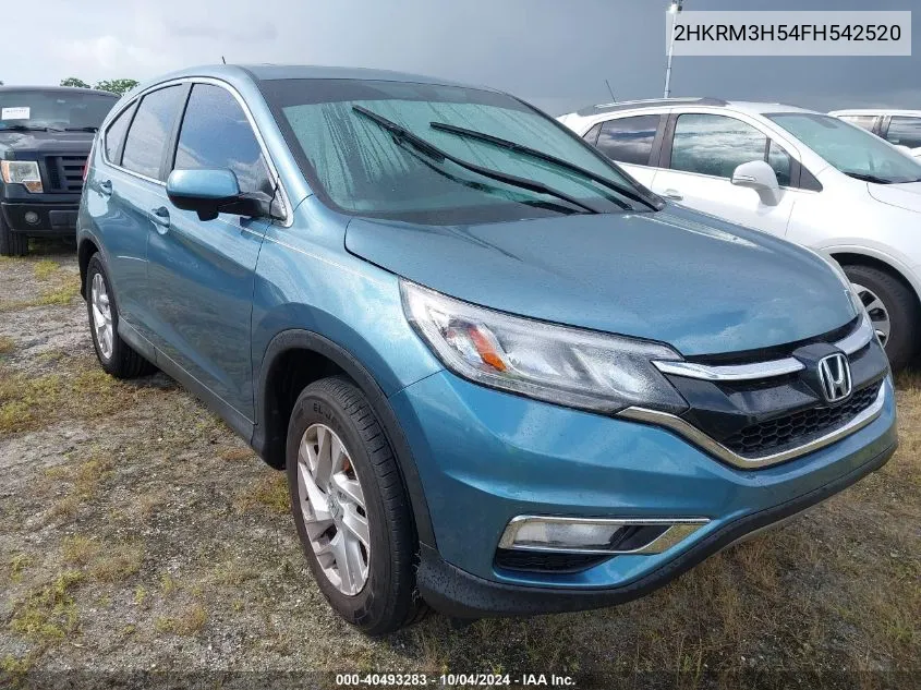 2015 Honda Cr-V Ex VIN: 2HKRM3H54FH542520 Lot: 40493283