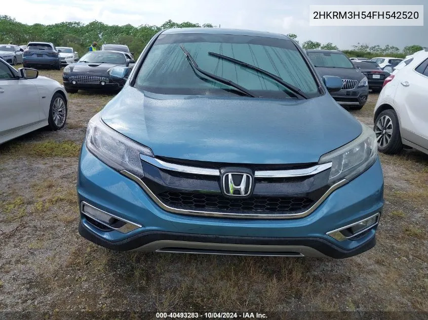 2015 Honda Cr-V Ex VIN: 2HKRM3H54FH542520 Lot: 40493283