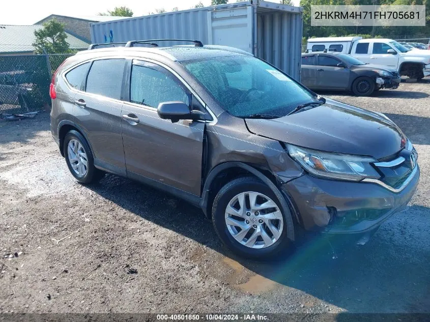 2015 Honda Cr-V Ex-L VIN: 2HKRM4H71FH705681 Lot: 40501850