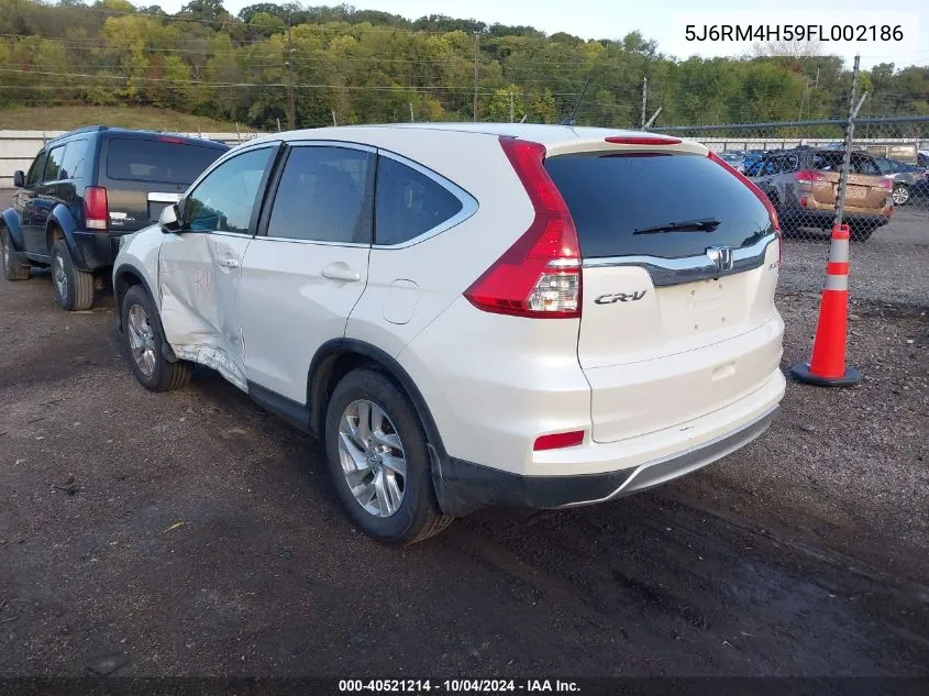 2015 Honda Cr-V Ex VIN: 5J6RM4H59FL002186 Lot: 40521214